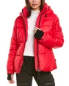S13 Kylie Lux Sheen Puffer Jacket In Red