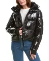 S13 Women's Lexie Hooded Water-resistant Puffer Coat In Black