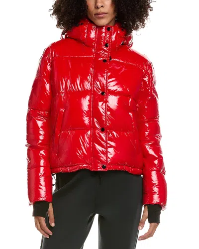 S13 Lexie Shine Puffer Jacket In Red