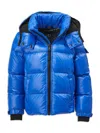 S13 Kids' Little Boy's Glossy Puffer Jacket In Cobalt