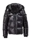 S13 Kids' Little Boy's Glossy Puffer Jacket In Jet