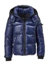 S13 Kids' Little Boy's Glossy Puffer Jacket In Marine