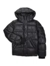 S13 Little Girl's & Girl's Ella Hooded Puffer Jacket In Black