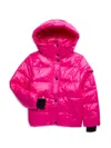S13 Little Girl's & Girl's Ella Hooded Puffer Jacket In Fuchsia