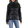 S13/nyc Kylie Womens Quilted Gloss Puffer Jacket In Black