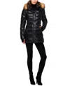 S13 Women's Chelsea Faux-fur-collar Hooded Puffer Coat In Black