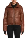 S13 Crop Puffer Jacket In Brandy