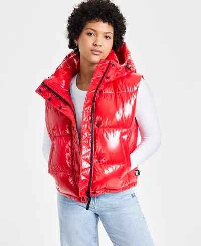 S13 WOMEN'S HIGHLAND HOODED WATER-RESISTANT PUFFER VEST