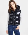 S13 Women's Highland Hooded Water-resistant Puffer Vest In Onyx