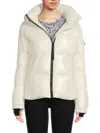 S13 Women's Kylie Glossy Puffer Jacket In White