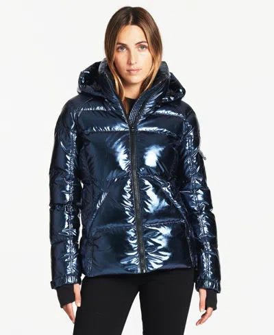 S13 Women's Kylie Hooded Water-resistant Puffer Coat In Space