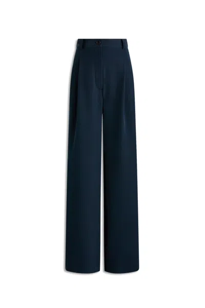 Scanlan Theodore Pleat Drape Leg Trouser In Blue