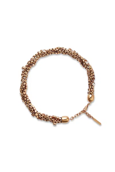 Scanlan Theodore Twisted Crystal Necklace In Gold