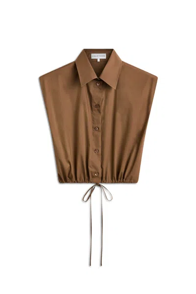 Scanlan Theodore Parachute Sleeveless Crop Shirt In Brown