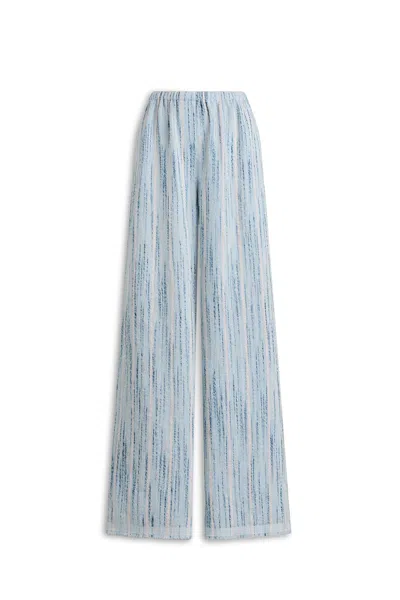 Scanlan Theodore Boucle Soft Trouser In Blue