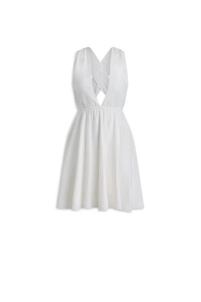 Scanlan Theodore Linen Halter Mini In White