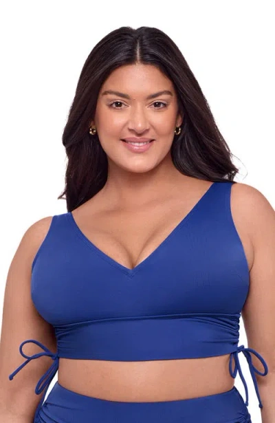 S3 Apparel Cinched Adjustable Midkini Top In Purple