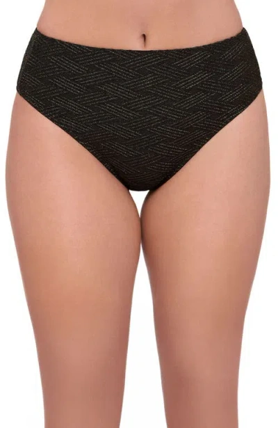 S3 Apparel Novelty High Leg High Rise Bottom In Black