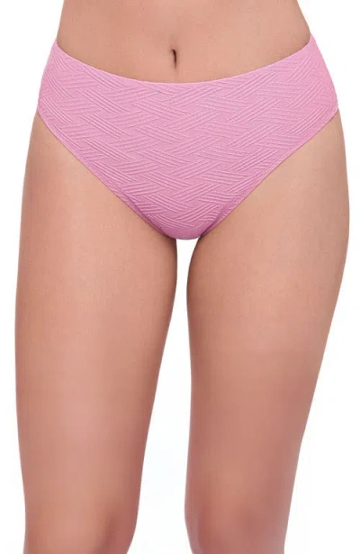S3 Apparel Novelty High Leg High Rise Bottom In Pink