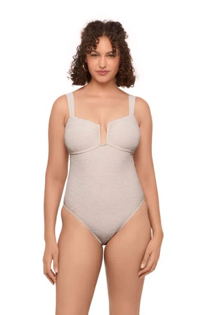 S3 Apparel Novelty Sweetheart U-wire One Piece Swimsuit In White