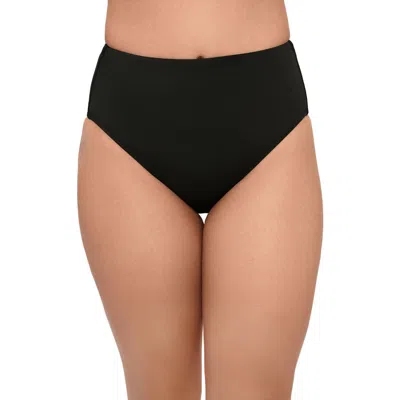 S3 Apparel Smoothing And Sculpting Classic High-waist Swimsuit Bikini Bottoms In Black