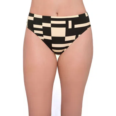 S3 Apparel Smoothing Mid Rise Swim Bottoms In Black