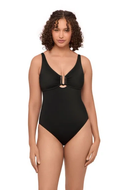 S3 Apparel U-wire Adjustable One Piece Swimsuit In Black