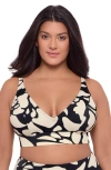 S3 Banded Plunge V-neck Bikini Top In Bahia Floral