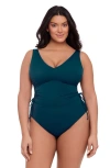 S3 Cinched Adjustable One Piece Swimsuit In Dusk Blue
