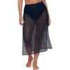 S3 Side Slit Crochet Coverup Skirt In Black
