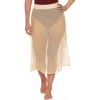 S3 Side Slit Crochet Coverup Skirt In Neutral