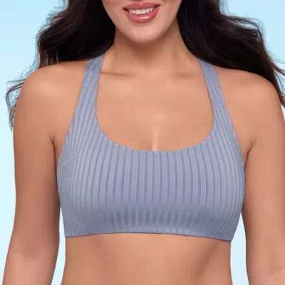 S3 Swim Womens Adjustable Straps Bralette Bikini Swimsuit Top In Purple