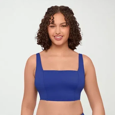S3 Swim Womens Bralette Bikini Swimsuit Top In Blue