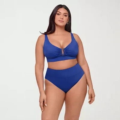 S3 Swim Womens Bralette Bikini Swimsuit Top In Blue