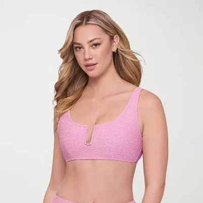 S3 Swim Womens Bralette Bikini Swimsuit Top In Pink