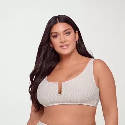 S3 Swim Womens Bralette Bikini Swimsuit Top In White