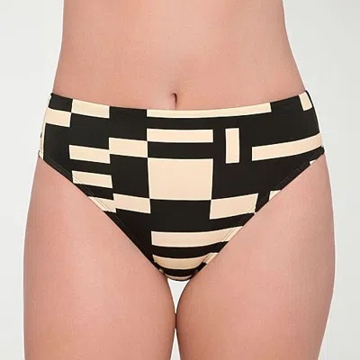 S3 Swim Womens Lined Animal Moderate Coverage Bikini Swimsuit Bottom In Beige