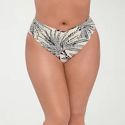 S3 Swim Womens Moderate Coverage High Waist Bikini Swimsuit Bottom In Black