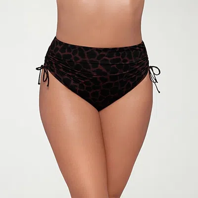 S3 Swim Womens Moderate Coverage High Waist Bikini Swimsuit Bottom In Red
