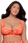 S3 U-wire Adjustable Midkini Swim Top In Red