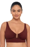 S3 U-wire Adjustable Midkini Swim Top In Sangria