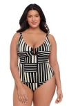 S3 U-wire Adjustable One Piece Swimsuit In Chic Crossing