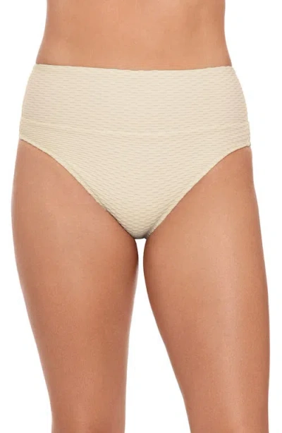 S3 Ultra High Waist Banded Swim Bottoms In Pearl