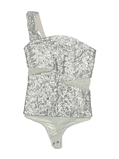 Pre-owned Sa By Seth Aaron Bodysuit In Silver