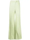 Sa Su Phi Andrea Straight-leg Wool Trousers In Green
