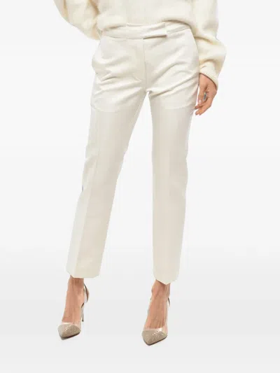 Sa Su Phi Angela Tailored Cropped Trousers In White