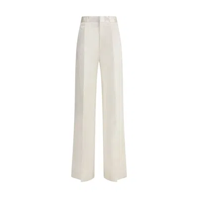 Sa Su Phi Beige Silk Pants In White