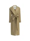Sa Su Phi Belted Coat In Brown