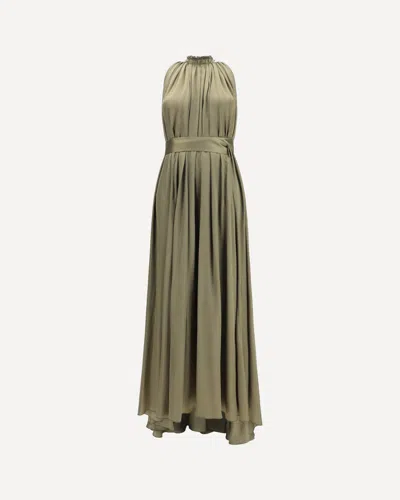 Sa Su Phi Belted Pleated Dress In Green