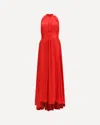 Sa Su Phi Multicolor Polyester Long Dress In Red